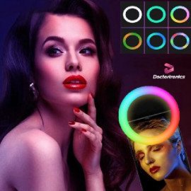 LED Selfie Ring Light For Mobile Phone Portable RGB Colorful Flash Lamp Lights