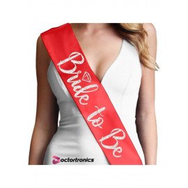 BRIDE TO BE SASH RED