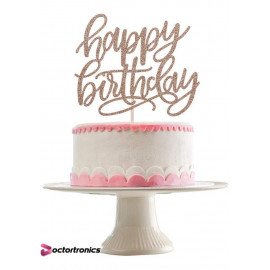 HBD CAKE TOPPER ROSE GOLD