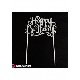 HBD CAKE TOPPER SILVER